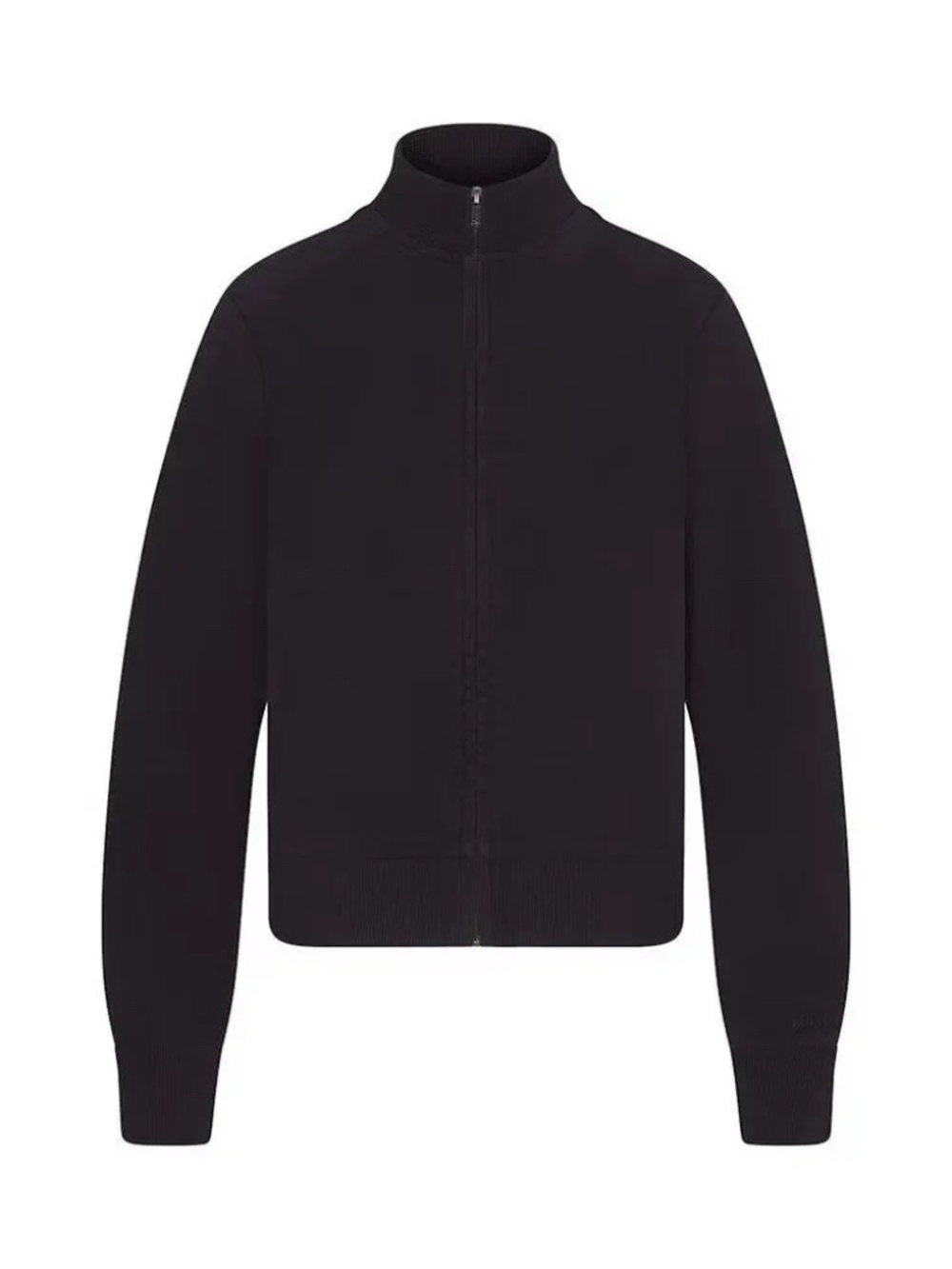 SKIMS Boyfriend Fleece Track Jacket Zip Up Jacket Washed Onyx Size Small